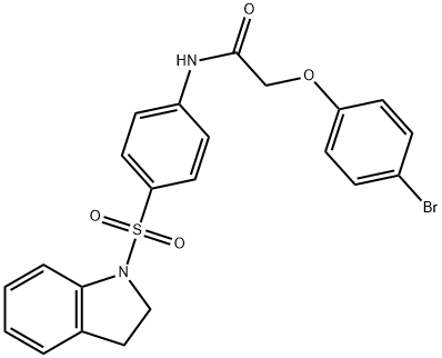 2-(4-bromophenoxy)-N-[4-(2,3-dihydro-1H-indol-1-ylsulfonyl)phenyl]acetamide Struktur