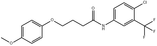 N-[4-chloro-3-(trifluoromethyl)phenyl]-4-(4-methoxyphenoxy)butanamide Struktur