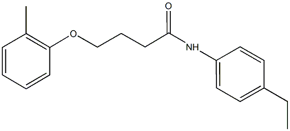 N-(4-ethylphenyl)-4-(2-methylphenoxy)butanamide Struktur