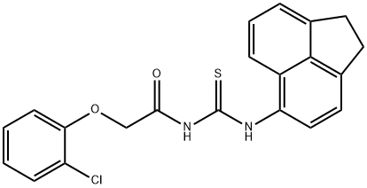 N-[(2-chlorophenoxy)acetyl]-N'-(1,2-dihydro-5-acenaphthylenyl)thiourea Struktur