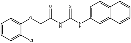 N-[(2-chlorophenoxy)acetyl]-N'-(2-naphthyl)thiourea Struktur