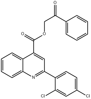 2-oxo-2-phenylethyl 2-(2,4-dichlorophenyl)-4-quinolinecarboxylate Struktur