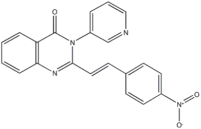 2-(2-{4-nitrophenyl}vinyl)-3-(3-pyridinyl)-4(3H)-quinazolinone Struktur