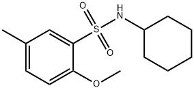 N-cyclohexyl-2-methoxy-5-methylbenzenesulfonamide Struktur