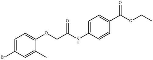 ethyl 4-{[(4-bromo-2-methylphenoxy)acetyl]amino}benzoate Struktur