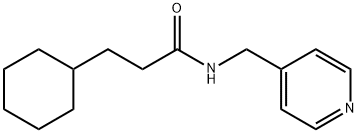 3-cyclohexyl-N-(4-pyridinylmethyl)propanamide Struktur