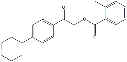 2-(4-cyclohexylphenyl)-2-oxoethyl 2-methylbenzoate Struktur