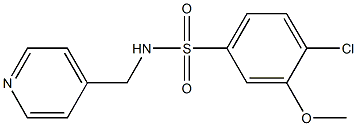 4-chloro-3-methoxy-N-(4-pyridinylmethyl)benzenesulfonamide Struktur