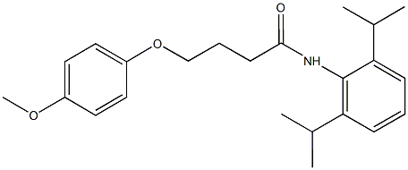 N-(2,6-diisopropylphenyl)-4-(4-methoxyphenoxy)butanamide Struktur