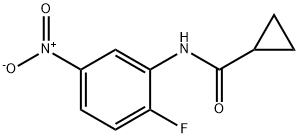 N-{2-fluoro-5-nitrophenyl}cyclopropanecarboxamide Struktur