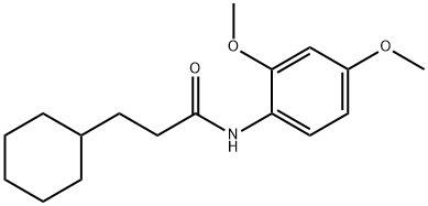 3-cyclohexyl-N-(2,4-dimethoxyphenyl)propanamide Struktur