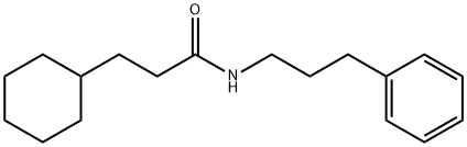 3-cyclohexyl-N-(3-phenylpropyl)propanamide Struktur