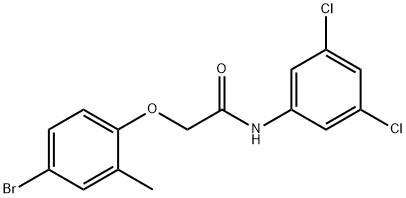 2-(4-bromo-2-methylphenoxy)-N-(3,5-dichlorophenyl)acetamide Struktur