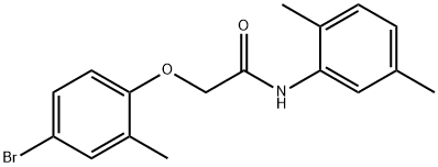 2-(4-bromo-2-methylphenoxy)-N-(2,5-dimethylphenyl)acetamide Struktur