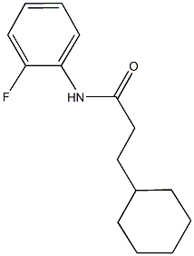 3-cyclohexyl-N-(2-fluorophenyl)propanamide Struktur