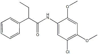 N-(5-chloro-2,4-dimethoxyphenyl)-2-phenylbutanamide Struktur