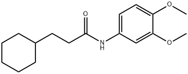 3-cyclohexyl-N-(3,4-dimethoxyphenyl)propanamide Struktur