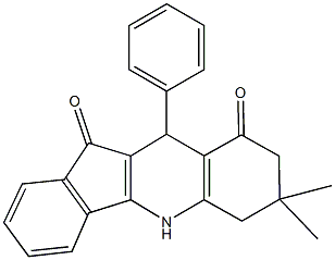 7,7-dimethyl-10-phenyl-6,7,8,10-tetrahydro-5H-indeno[1,2-b]quinoline-9,11-dione Struktur