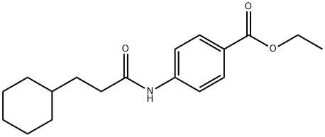 ethyl 4-[(3-cyclohexylpropanoyl)amino]benzoate Struktur