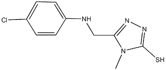 5-[(4-chloroanilino)methyl]-4-methyl-4H-1,2,4-triazole-3-thiol Struktur