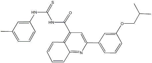 N-{[2-(3-isobutoxyphenyl)-4-quinolinyl]carbonyl}-N'-(3-methylphenyl)thiourea Struktur