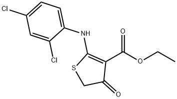 ethyl 2-(2,4-dichloroanilino)-4-oxo-4,5-dihydrothiophene-3-carboxylate Struktur