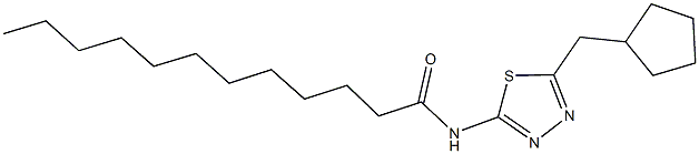 N-[5-(cyclopentylmethyl)-1,3,4-thiadiazol-2-yl]dodecanamide Struktur