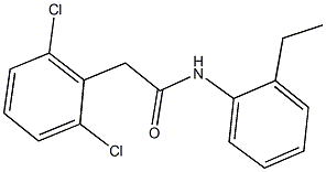 2-(2,6-dichlorophenyl)-N-(2-ethylphenyl)acetamide Struktur