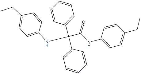 2-(4-ethylanilino)-N-(4-ethylphenyl)-2,2-diphenylacetamide Struktur