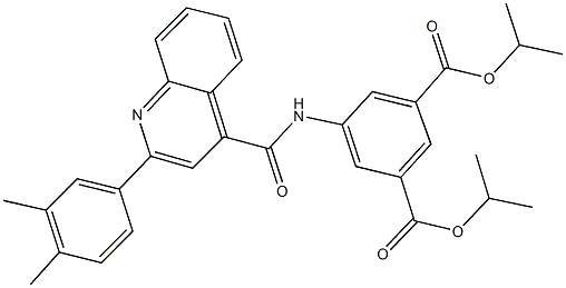 diisopropyl 5-({[2-(3,4-dimethylphenyl)-4-quinolinyl]carbonyl}amino)isophthalate Struktur