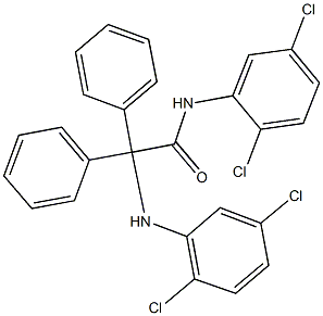 2-(2,5-dichloroanilino)-N-(2,5-dichlorophenyl)-2,2-diphenylacetamide Struktur