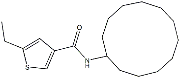 N-cyclododecyl-5-ethyl-3-thiophenecarboxamide Struktur