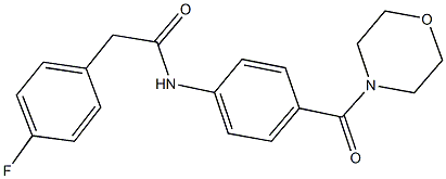 2-(4-fluorophenyl)-N-[4-(4-morpholinylcarbonyl)phenyl]acetamide Struktur