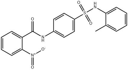 2-nitro-N-[4-(2-toluidinosulfonyl)phenyl]benzamide Struktur