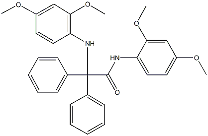 2-(2,4-dimethoxyanilino)-N-(2,4-dimethoxyphenyl)-2,2-diphenylacetamide Struktur