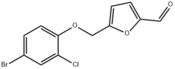 5-[(4-bromo-2-chlorophenoxy)methyl]-2-furaldehyde Struktur