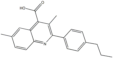 3,6-dimethyl-2-(4-propylphenyl)-4-quinolinecarboxylic acid Struktur