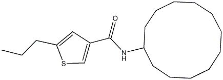 N-cyclododecyl-5-propyl-3-thiophenecarboxamide Struktur