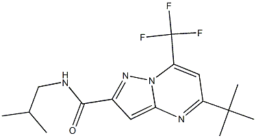 5-tert-butyl-N-isobutyl-7-(trifluoromethyl)pyrazolo[1,5-a]pyrimidine-2-carboxamide Struktur