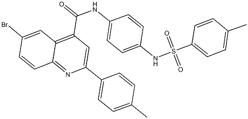 6-bromo-2-(4-methylphenyl)-N-(4-{[(4-methylphenyl)sulfonyl]amino}phenyl)-4-quinolinecarboxamide Struktur