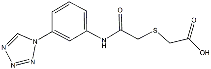 ({2-oxo-2-[3-(1H-tetraazol-1-yl)anilino]ethyl}sulfanyl)acetic acid Struktur