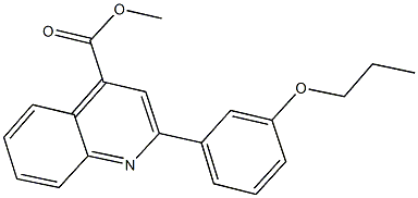 methyl 2-(3-propoxyphenyl)-4-quinolinecarboxylate Struktur