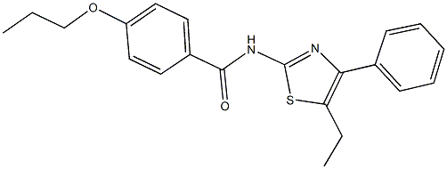 N-(5-ethyl-4-phenyl-1,3-thiazol-2-yl)-4-propoxybenzamide Struktur