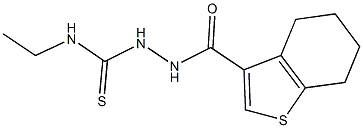 N-ethyl-2-(4,5,6,7-tetrahydro-1-benzothien-3-ylcarbonyl)hydrazinecarbothioamide Struktur