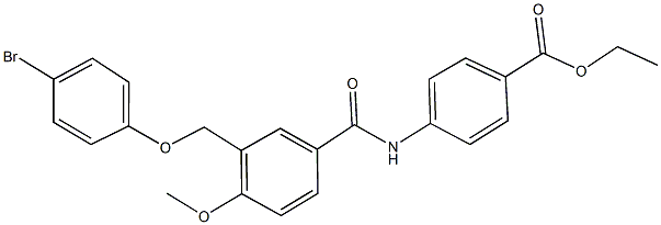 ethyl 4-({3-[(4-bromophenoxy)methyl]-4-methoxybenzoyl}amino)benzoate Struktur