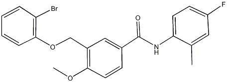 3-[(2-bromophenoxy)methyl]-N-(4-fluoro-2-methylphenyl)-4-methoxybenzamide Struktur