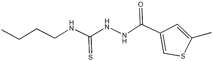 N-butyl-2-[(5-methyl-3-thienyl)carbonyl]hydrazinecarbothioamide Struktur