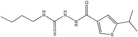 N-butyl-2-[(5-isopropyl-3-thienyl)carbonyl]hydrazinecarbothioamide Struktur