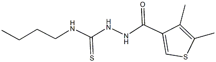 N-butyl-2-[(4,5-dimethyl-3-thienyl)carbonyl]hydrazinecarbothioamide Struktur