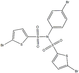 5-bromo-N-(4-bromophenyl)-N-[(5-bromo-2-thienyl)sulfonyl]-2-thiophenesulfonamide Struktur